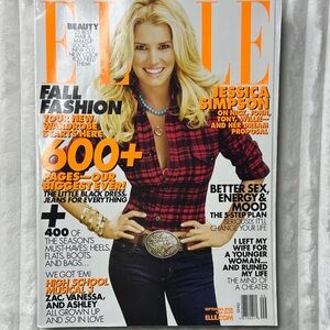 September 2008 Elle Magazine with Jessica Simpson Cover Issue No 277